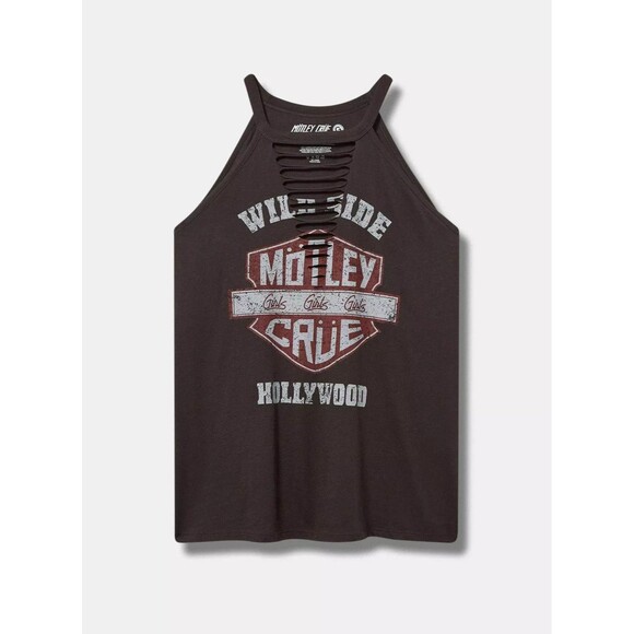 NWT Torrid Motley Crue Girls Girls Girls Cotton Slash Tank Size 3 or 22/24 Plus - Picture 1 of 5
